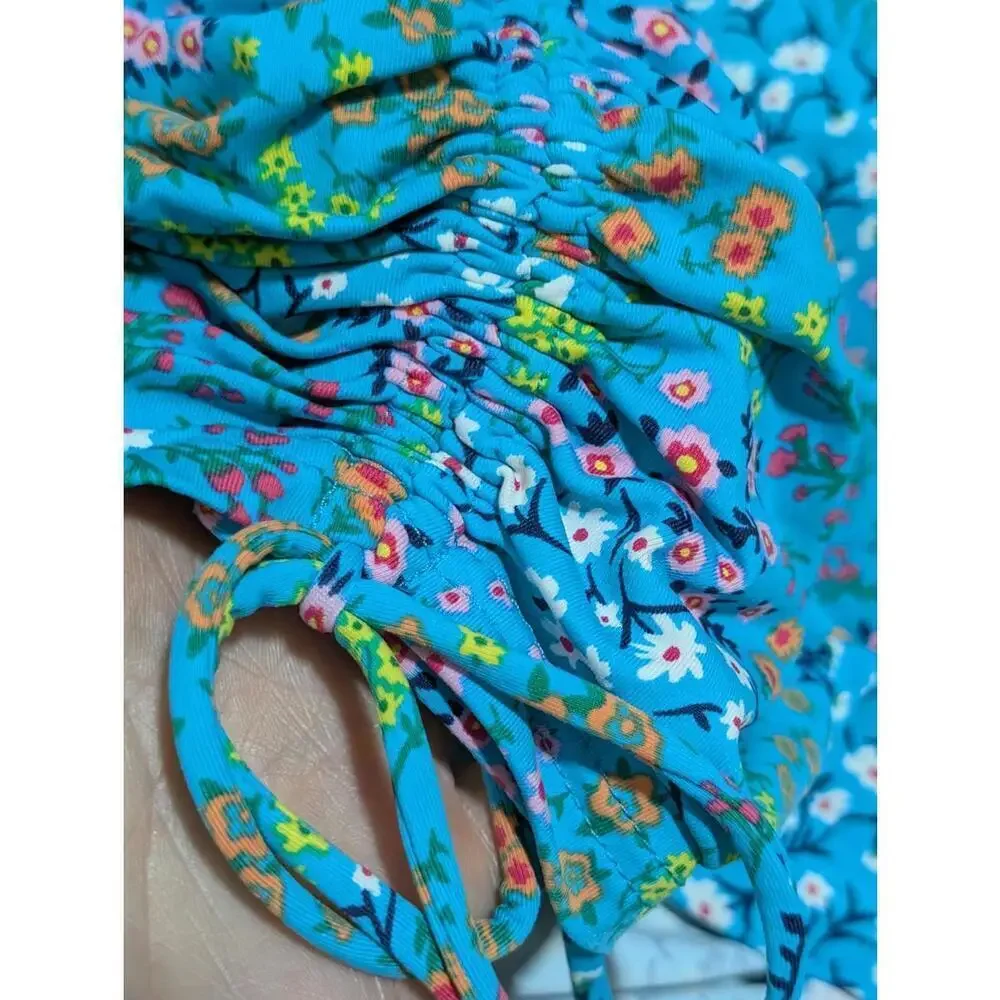Land's End Floral Printed Two-Piece 18W Swimsuit Set